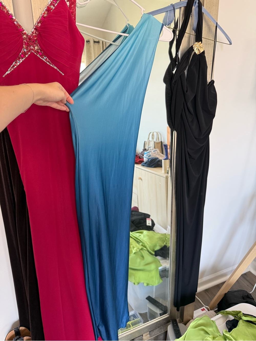 Blue Ombre Maxi Evening Dress for Women